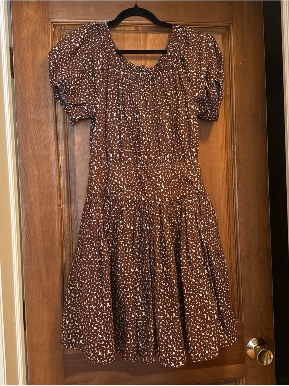 J.Crew Brown and White Dress